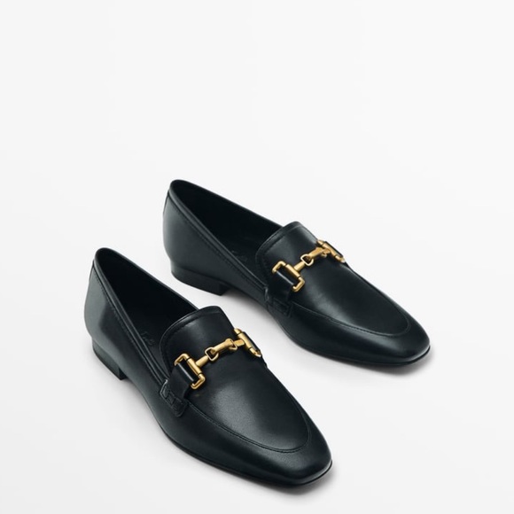 Massimo Dutti LEATHER LOAFERS WITH BUCKLE in Size‎ 5 - Picture 1 of 10